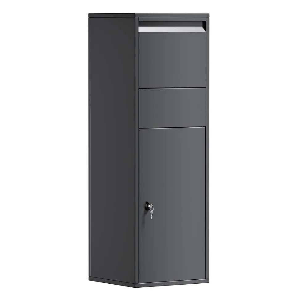 Wiltec Cassetta Postale per Pacchi Antracite 46x45x140 cm