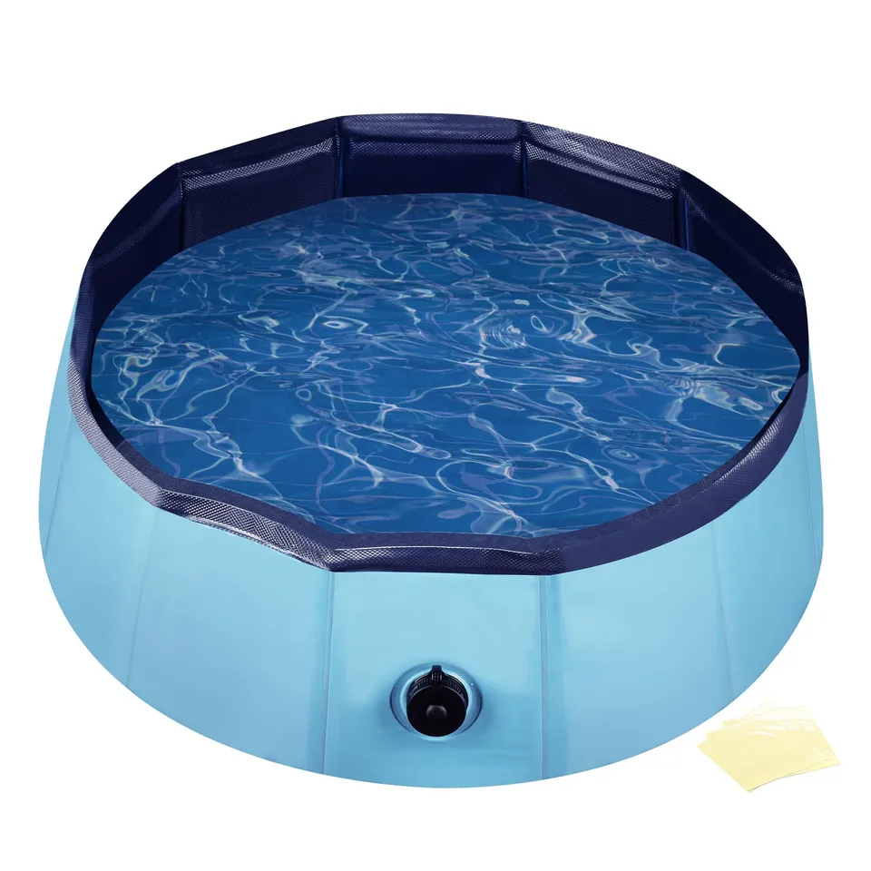 Fudajo Piscina per Cani 80x30 cm Pieghevole PVC Antiscivolo