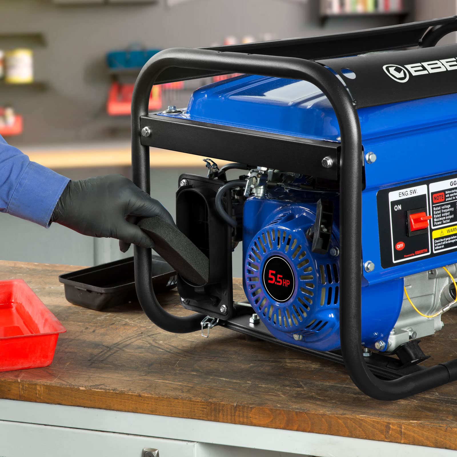 EBERTH Generatore Corrente 2200W Benzina AVR 15L