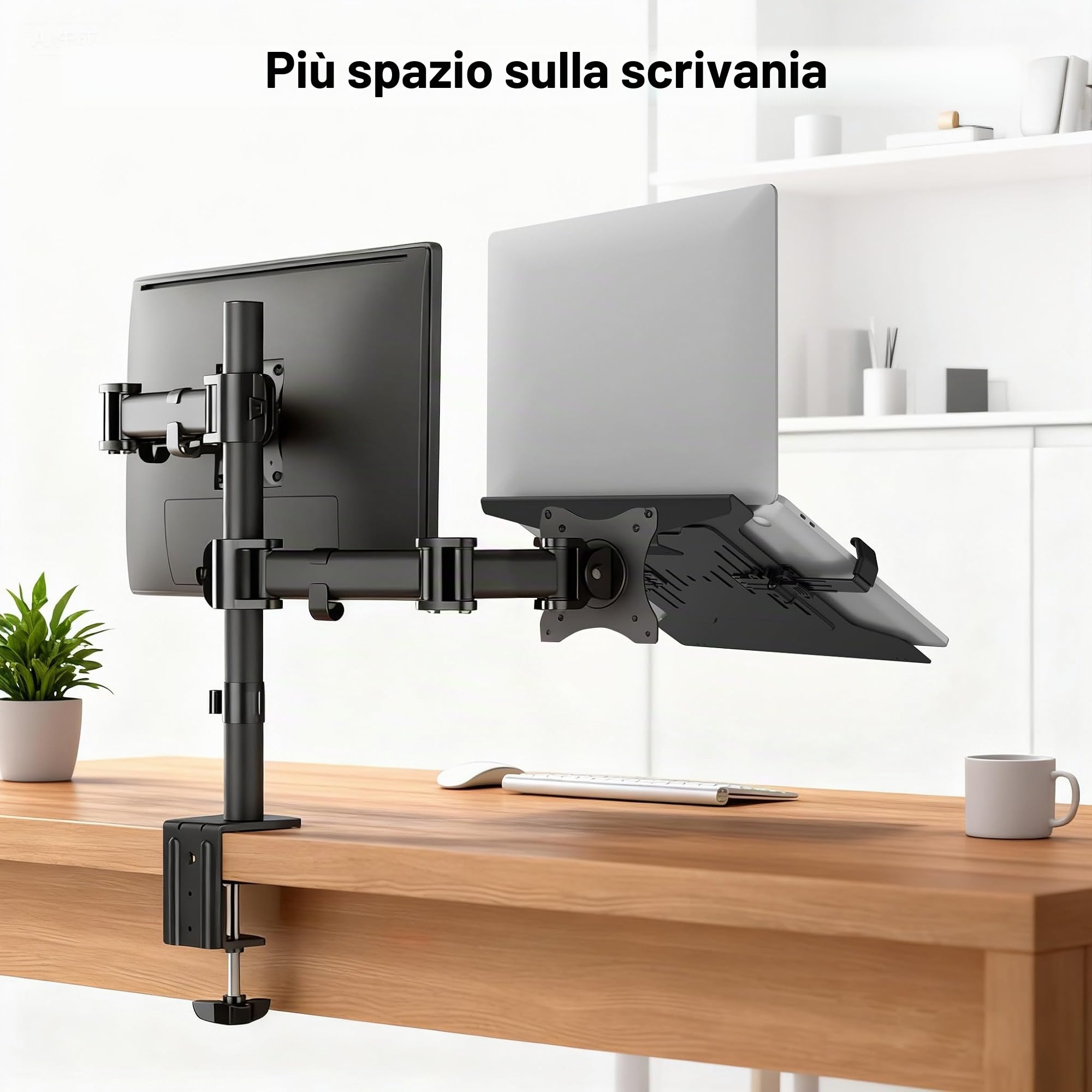 Wiltec Supporto Laptop Braccio VESA Acciaio Antiscivolo