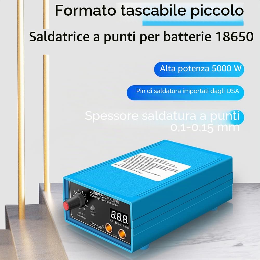 Weytoll 5000W Saldatrice a Punti 10 Livelli con Pedale
