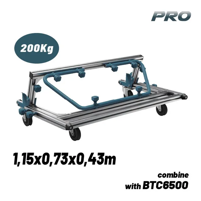 Bormann carrello trasporto piastrelle alluminio pieghevole 200 kg
