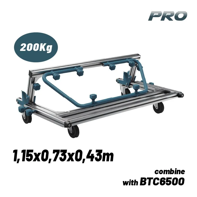 Bormann carrello trasporto piastrelle alluminio pieghevole 200 kg