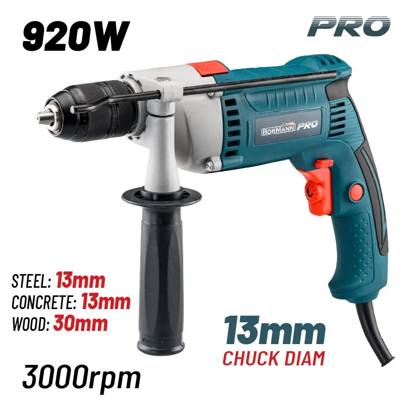 Bormann Pro Trapano Battente 920W Mandrino 13mm