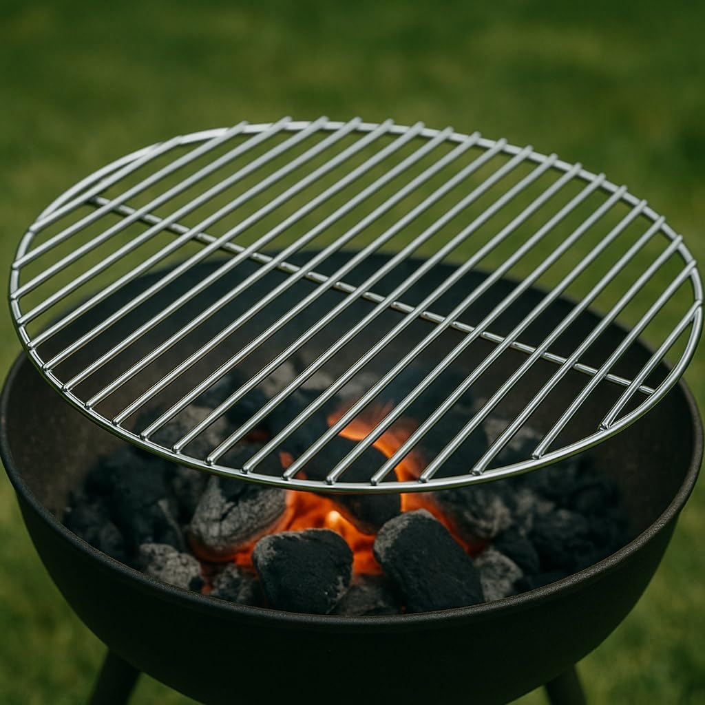 Wiltec Griglia Barbecue Rotonda Ø 44,5 cm Acciaio Inox