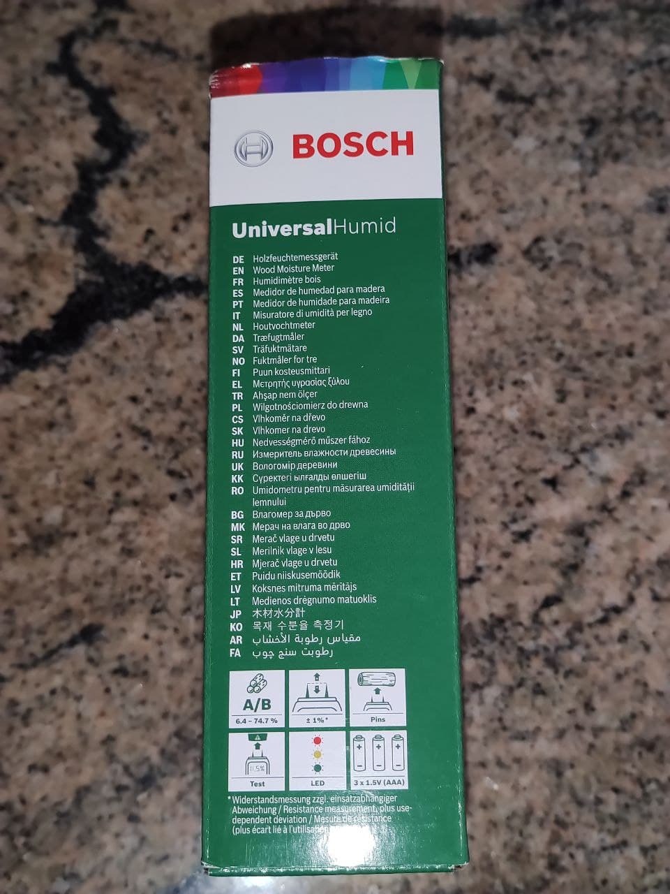 Bosch UniversalHumid misuratore umidita legno a spilli LED