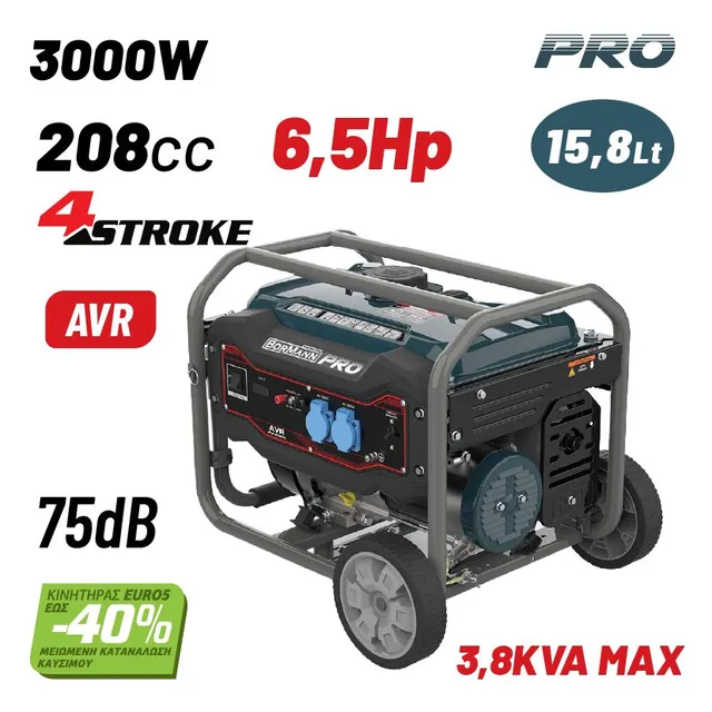 Bormann Pro Generatore Benzina BGB3700 3000W