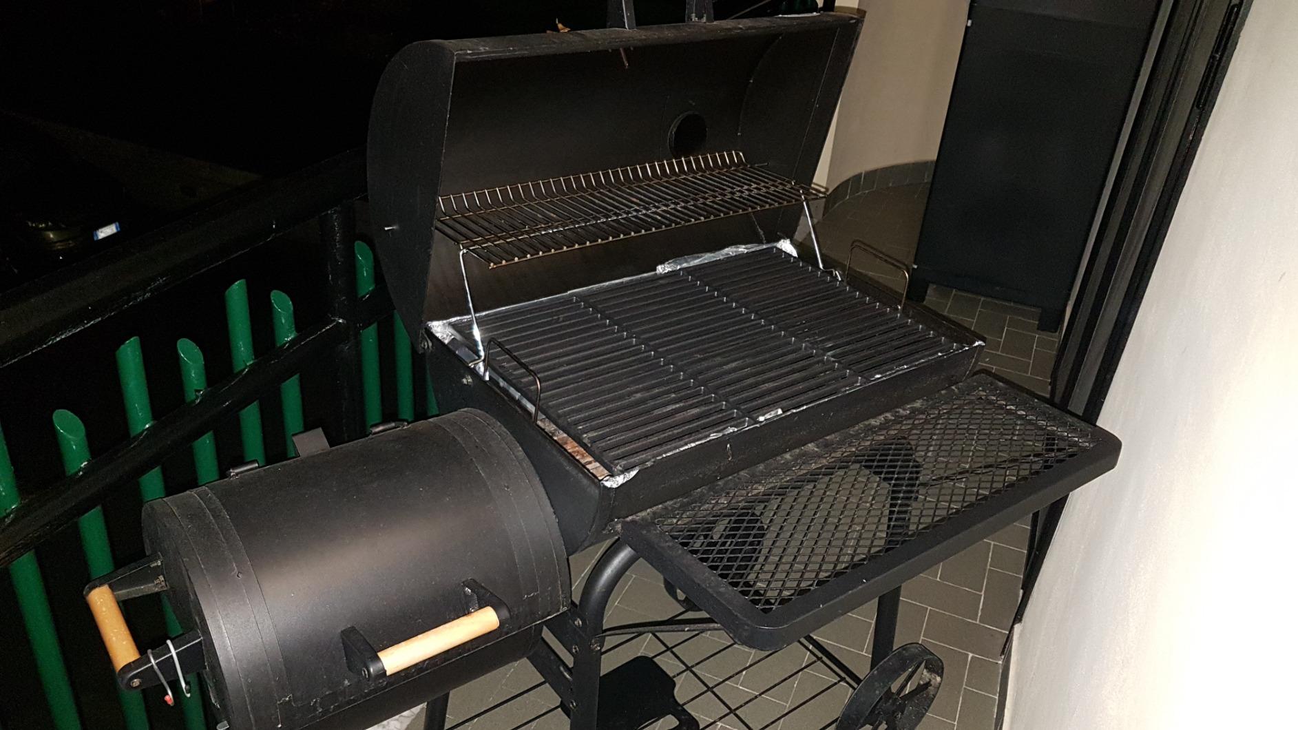 Wiltec griglia barbecue ghisa rettangolare 54x34 cm carbone gas