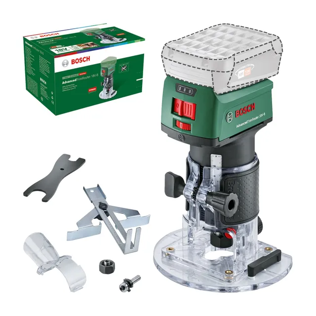 Bosch AdvancedTrimRouter 18V-8 Fresa a Batteria senza Batteria