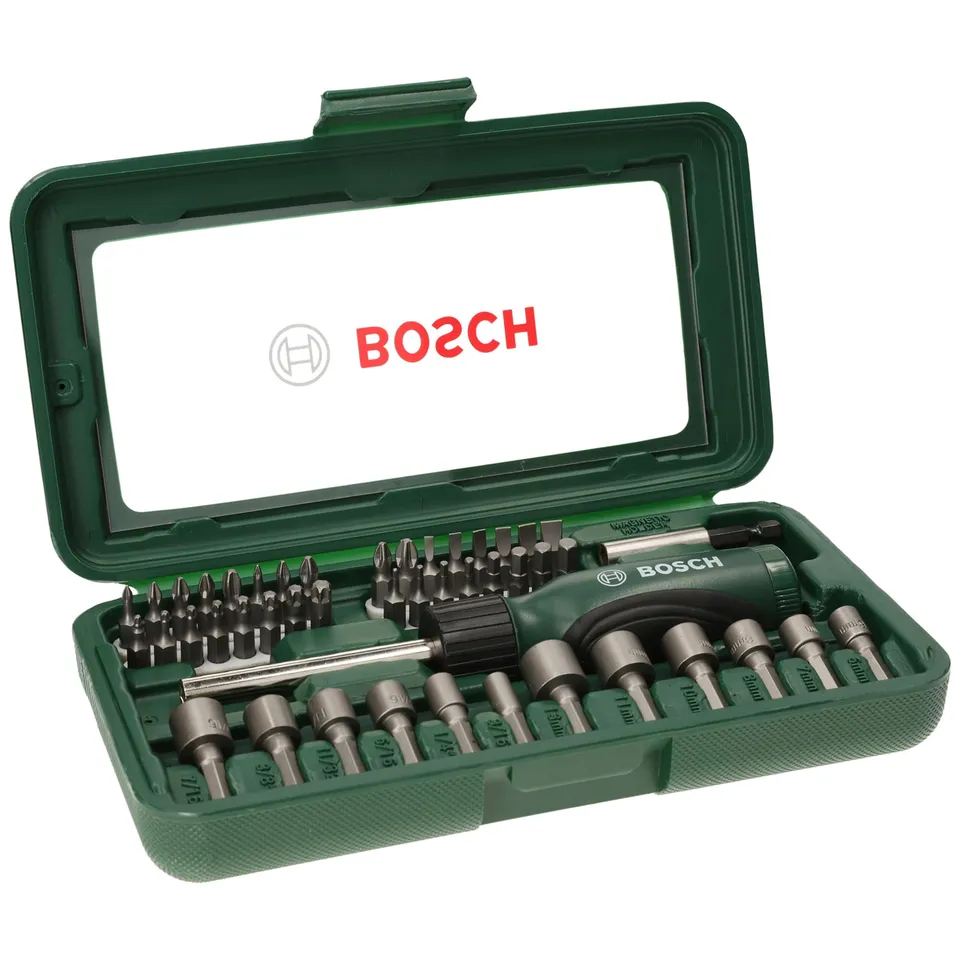 Bosch 2607019504 Set Bit Avvitamento 46 pezzi con cricchetto