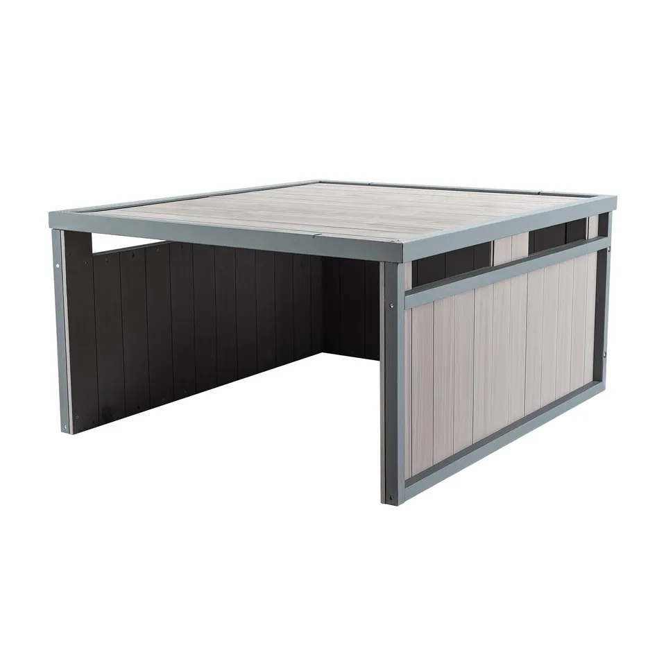 Wiltec garage robot tagliaerba legno grigio 80x70 cm