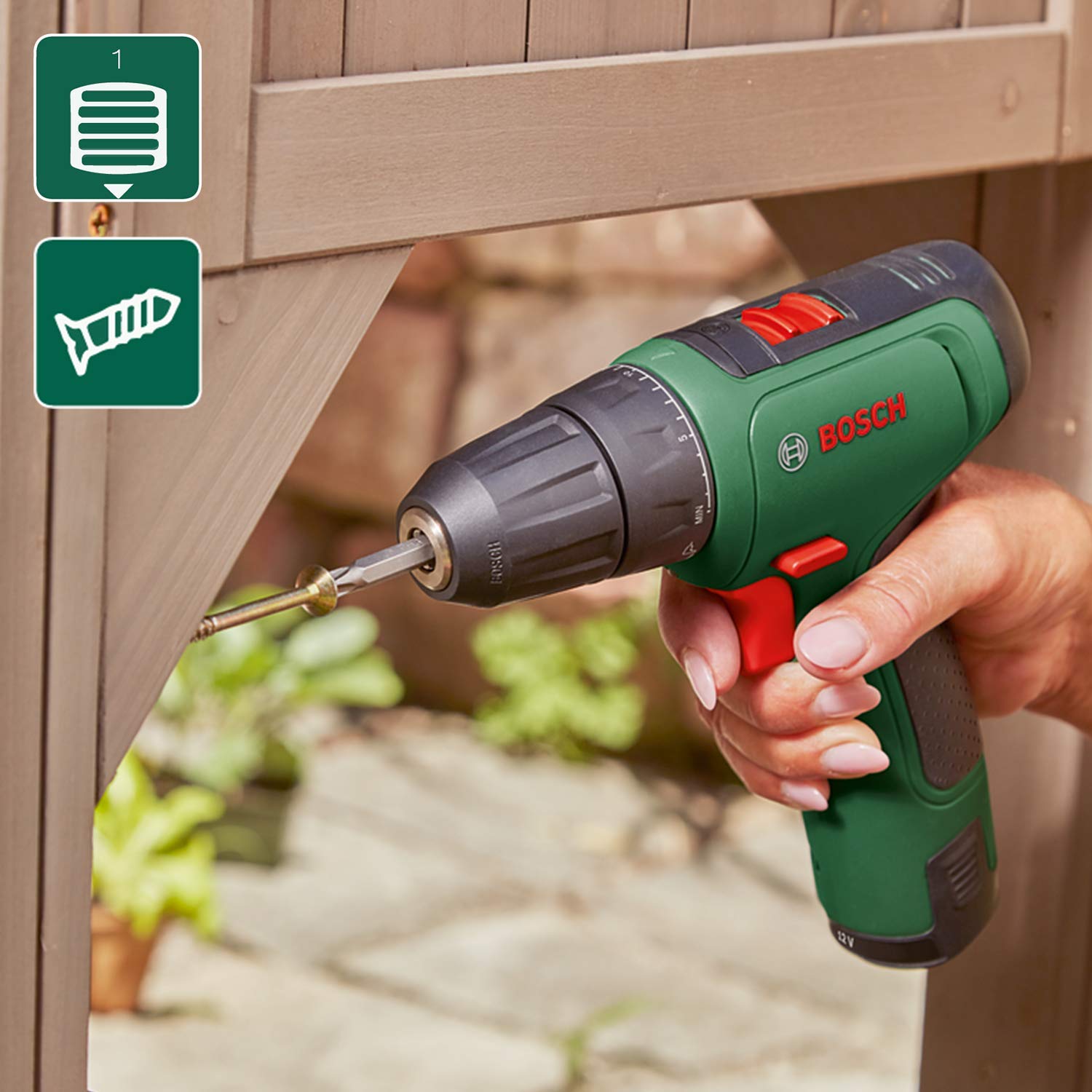 Bosch EasyDrill 1200 trapano avvitatore 12V set premium 1 batteria