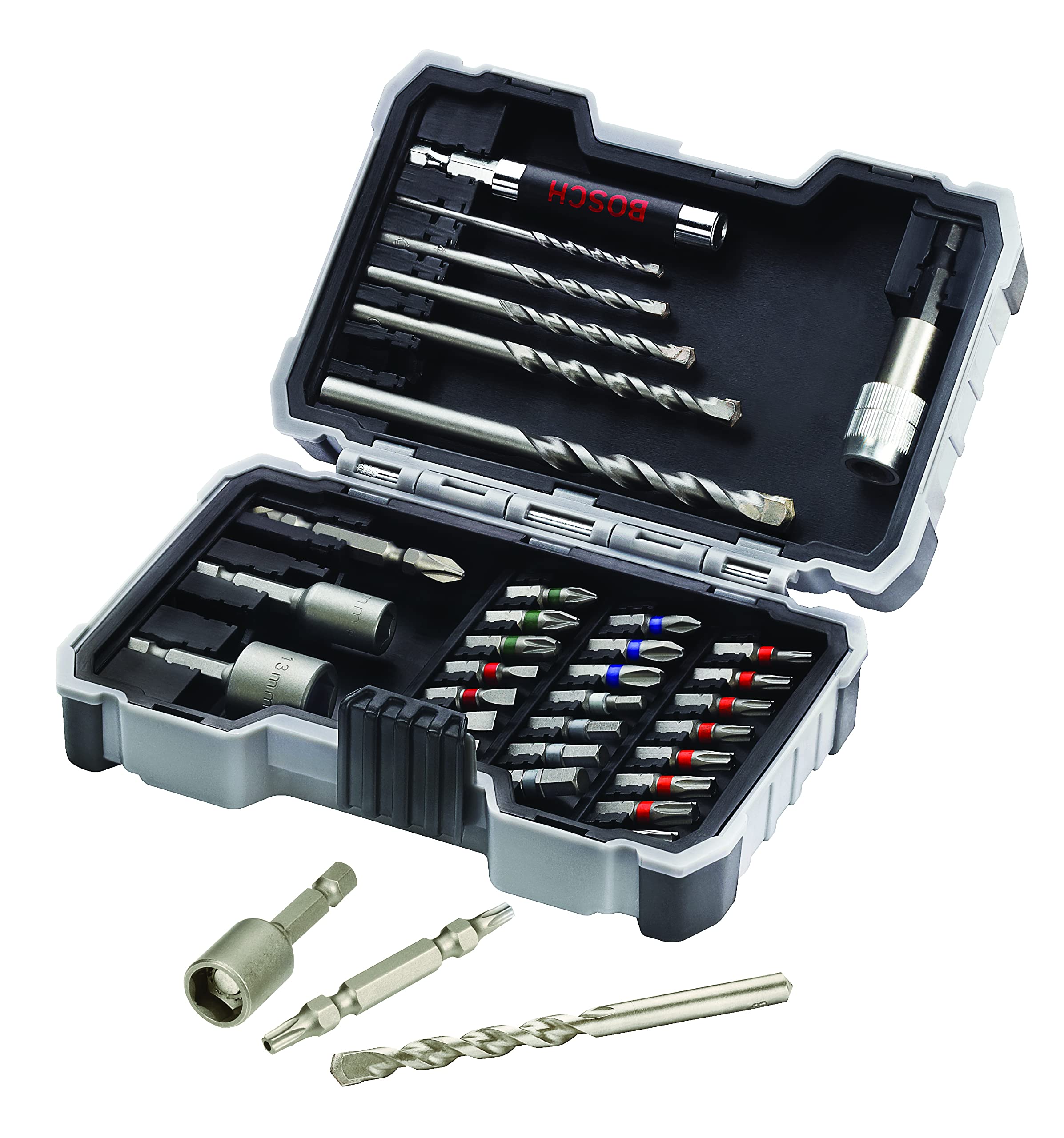 Bosch set 43 bit extra duri PH PZ SL T TH 1/4"