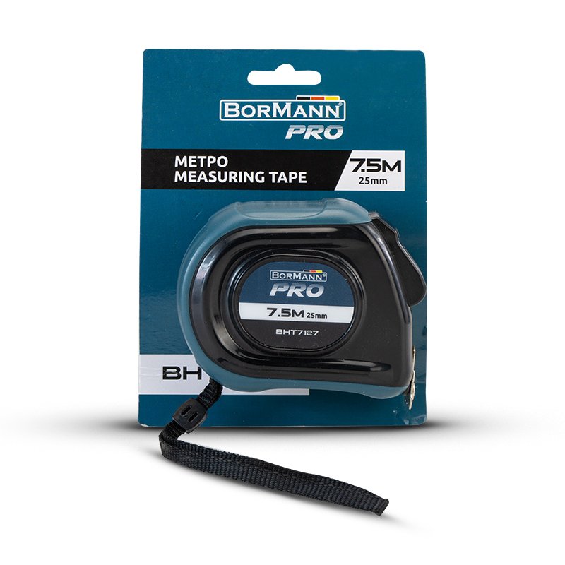 Bormann Metro a Nastro 7,5m x 25mm con Blocco Automatico