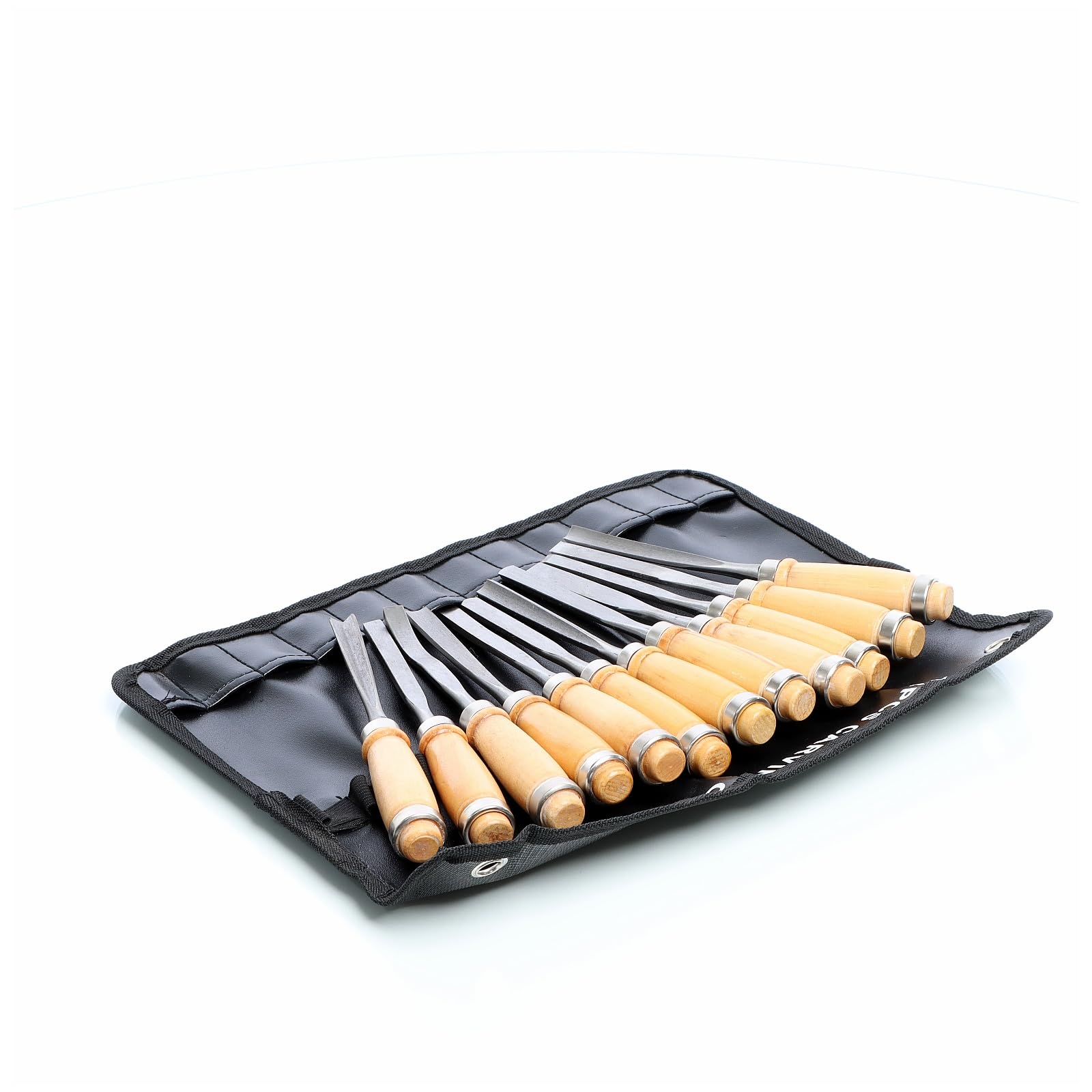 Wiltec Scalpelli sgorbie legno set 12 pezzi acciaio