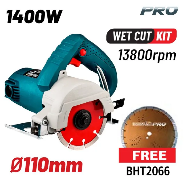 Bormann tagliamarmo 1400W disco 110mm taglio marmo