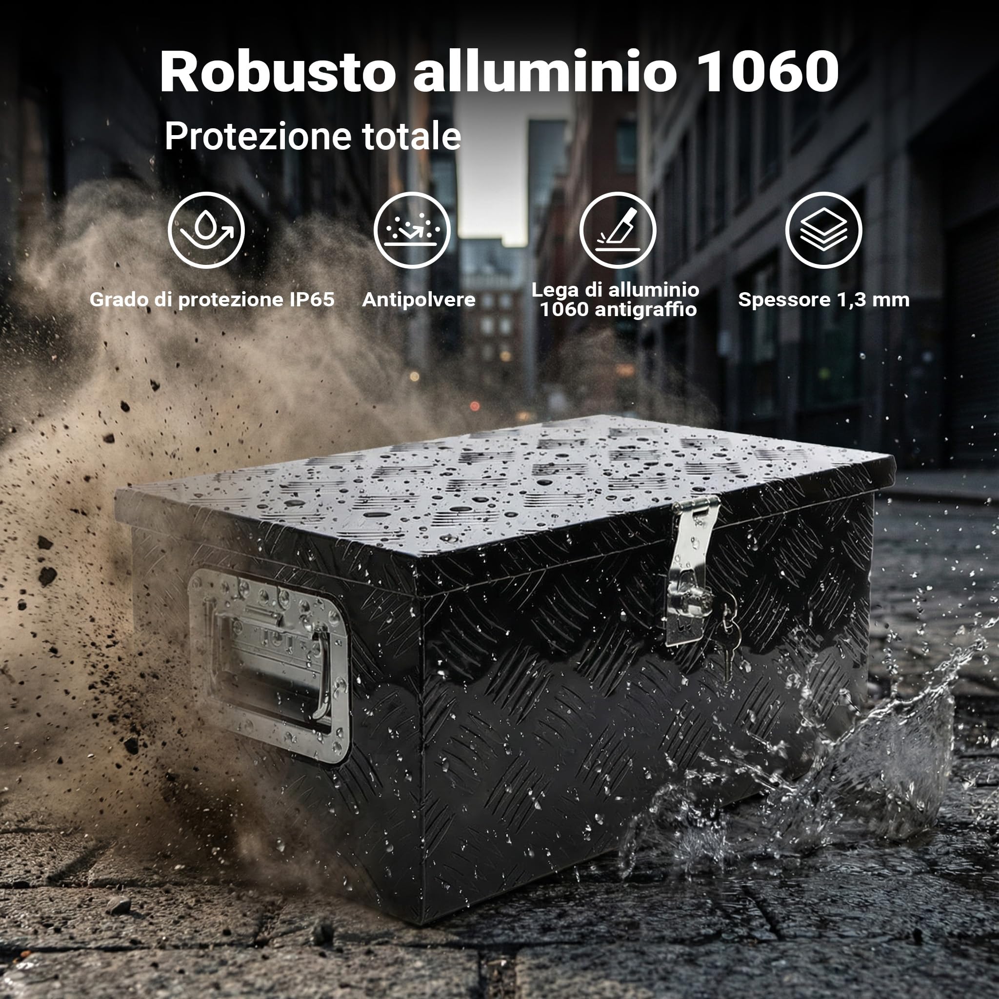 XPOtool Cassetta Portattrezzi Alluminio 50,8 cm Nera Chiave