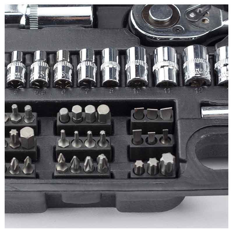 Bormann set bussole 73 pezzi 1/4" 1/2" cricchetto