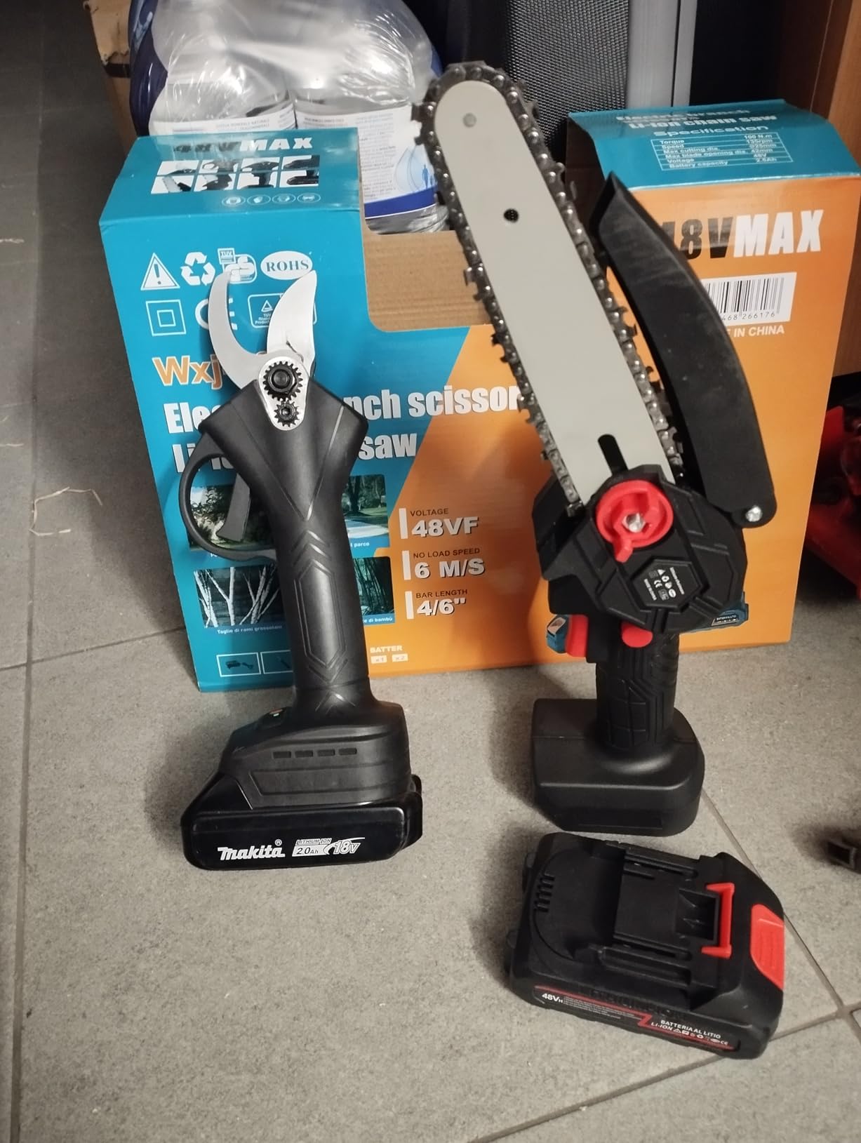 De Rosa Shop kit potatura a batteria 36V forbici + motosega