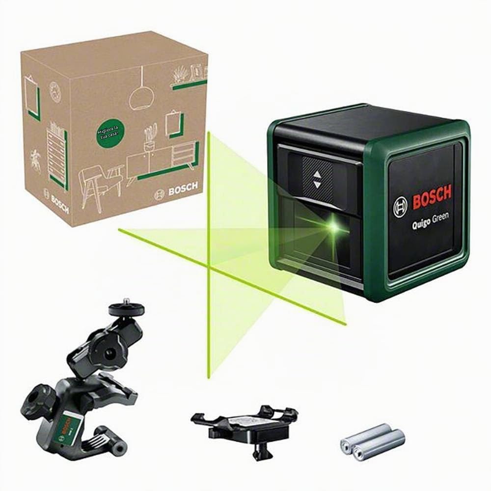 Bosch Quigo Green livella laser a croce verde MM 2 12 m