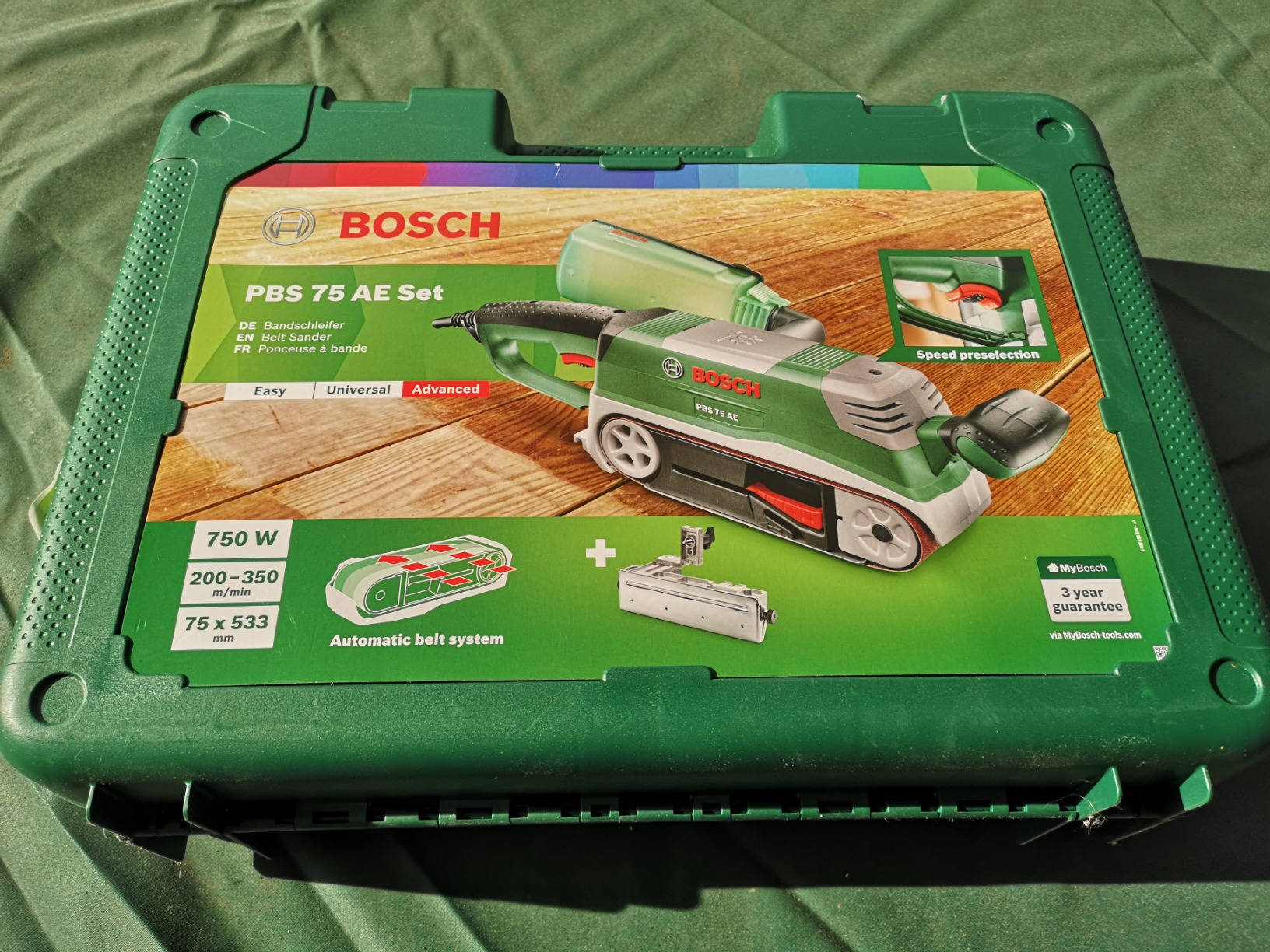 Bosch PBS 75 AE Levigatrice a Nastro 750W in Valigetta