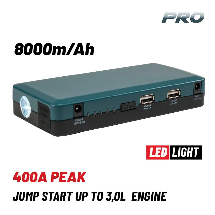 Bormann Pro avviatore batteria auto 8000mAh 400A powerbank