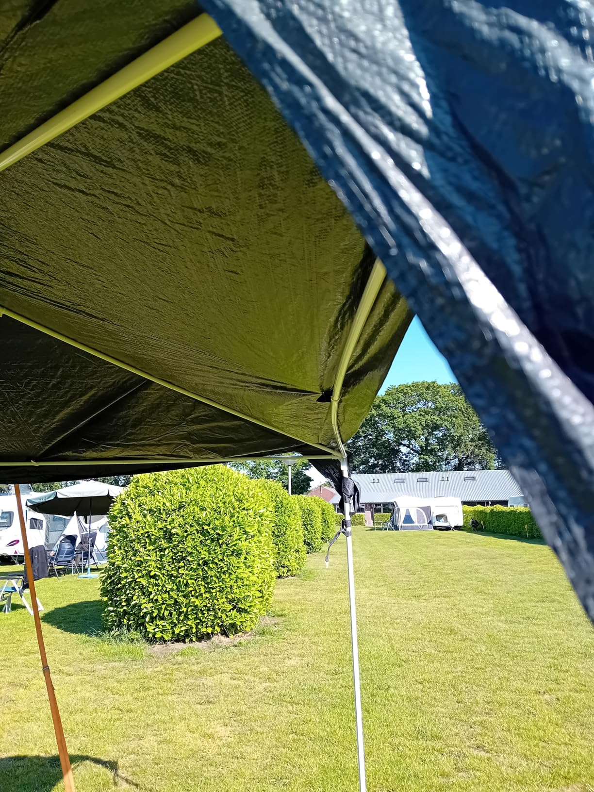 Wiltec Toboli gazebo 3x6 m grigio UV50+ pareti laterali