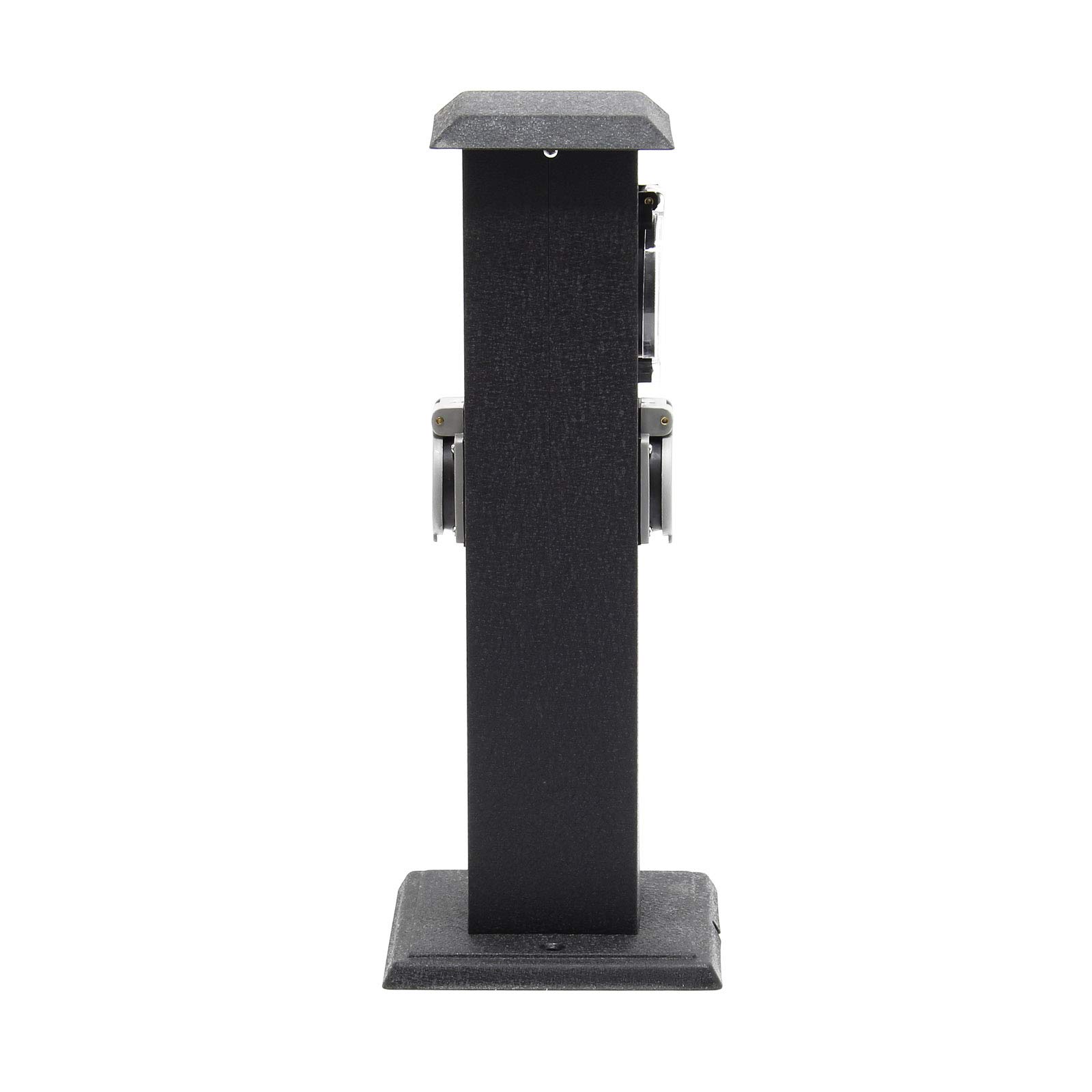 Wiltec Colonna Doppia Nera Multipresa Giardino 2 Prese Timer