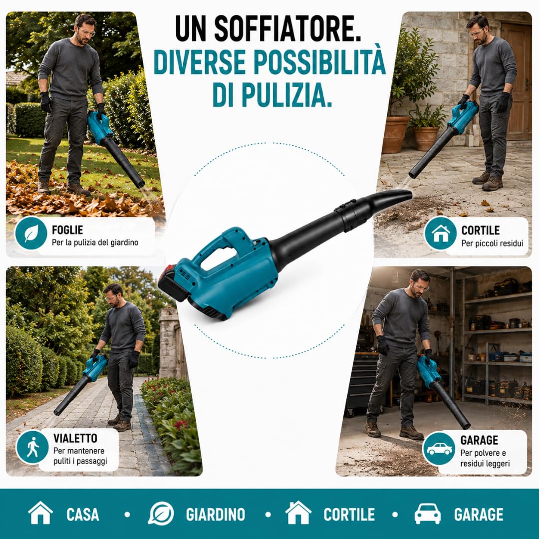 De Rosa Shop Soffiatore Batteria 72V 2x4.0Ah 6 Velocità