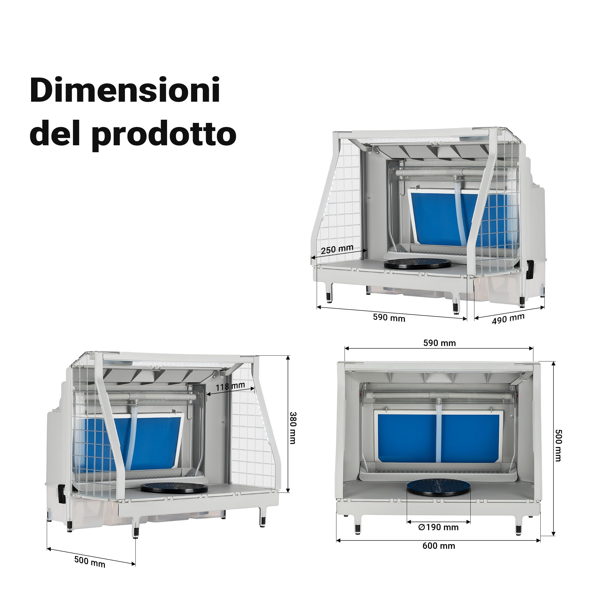 XPOtool Cabina verniciatura aerografo LED 11 m3/min
