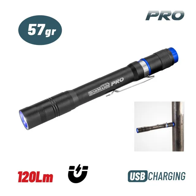 Bormann Torcia Penlight Ricaricabile 120lm Impermeabile