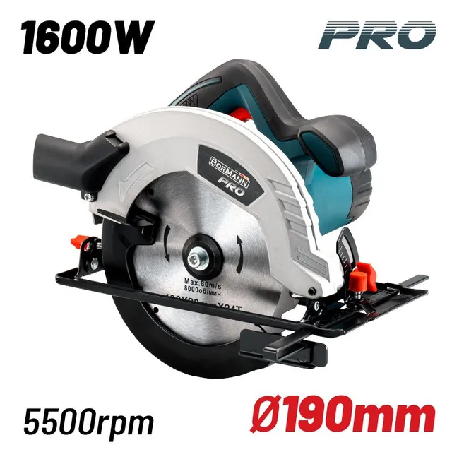 Bormann Pro Sega Circolare 1600W 190mm Lama 24T