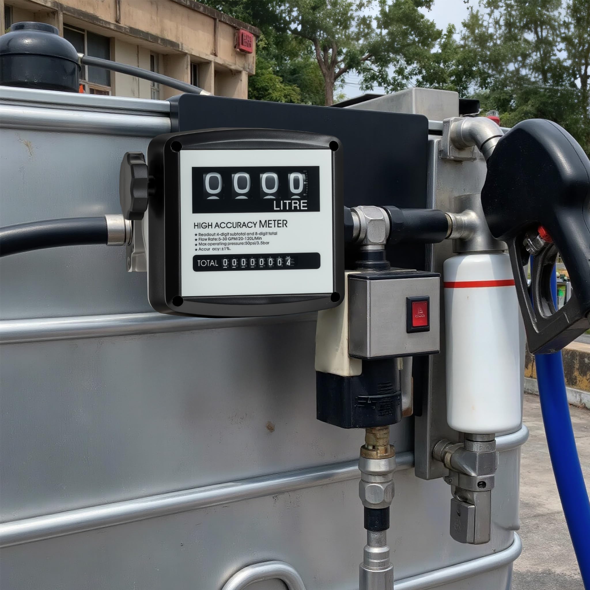 Wiltec Contatore gasolio 20-120 l/min 25,4 mm diesel
