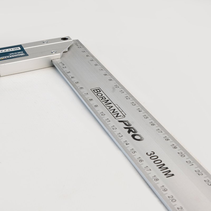 Bormann squadra alluminio 30 cm con livelle a bolla