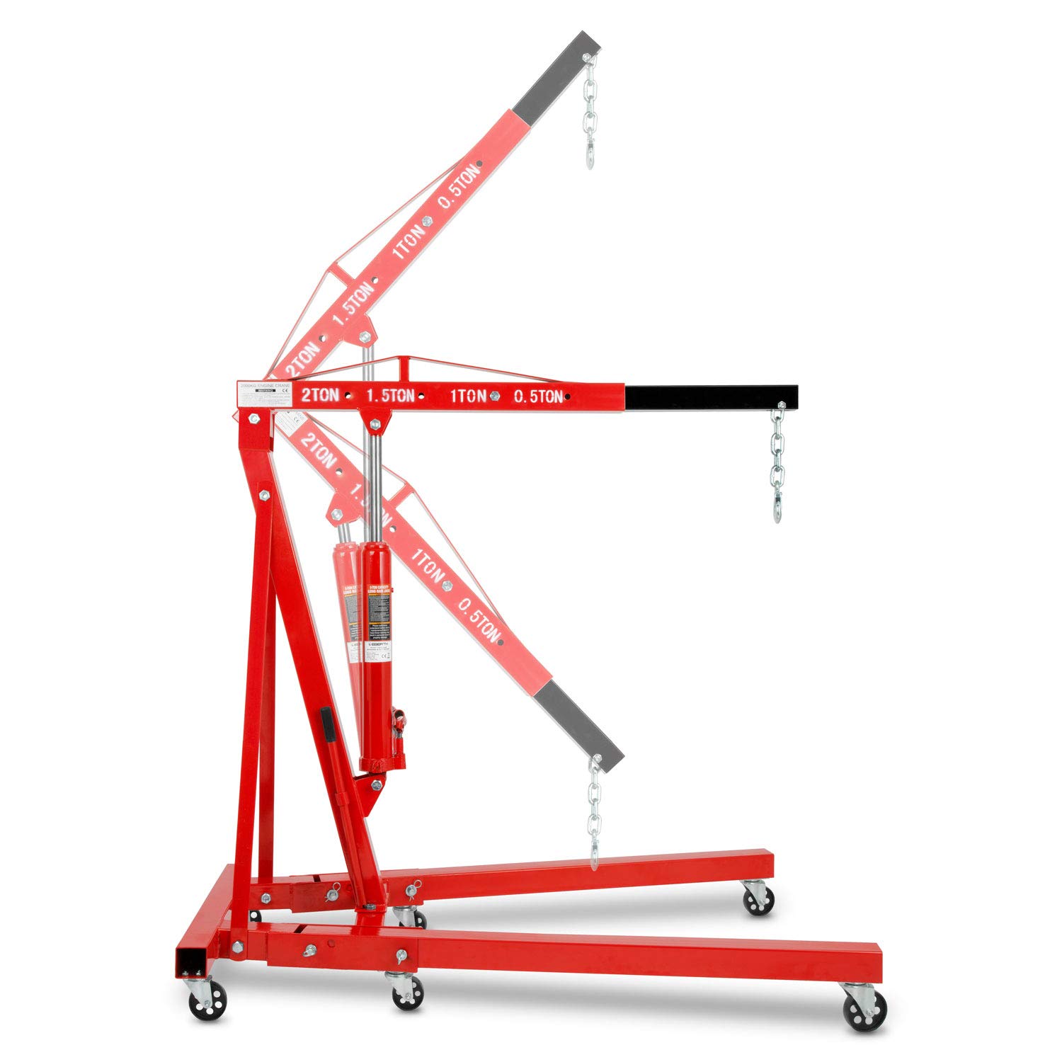 EBERTH Gru Officina Idraulica 2000kg Braccio 1050-1590mm