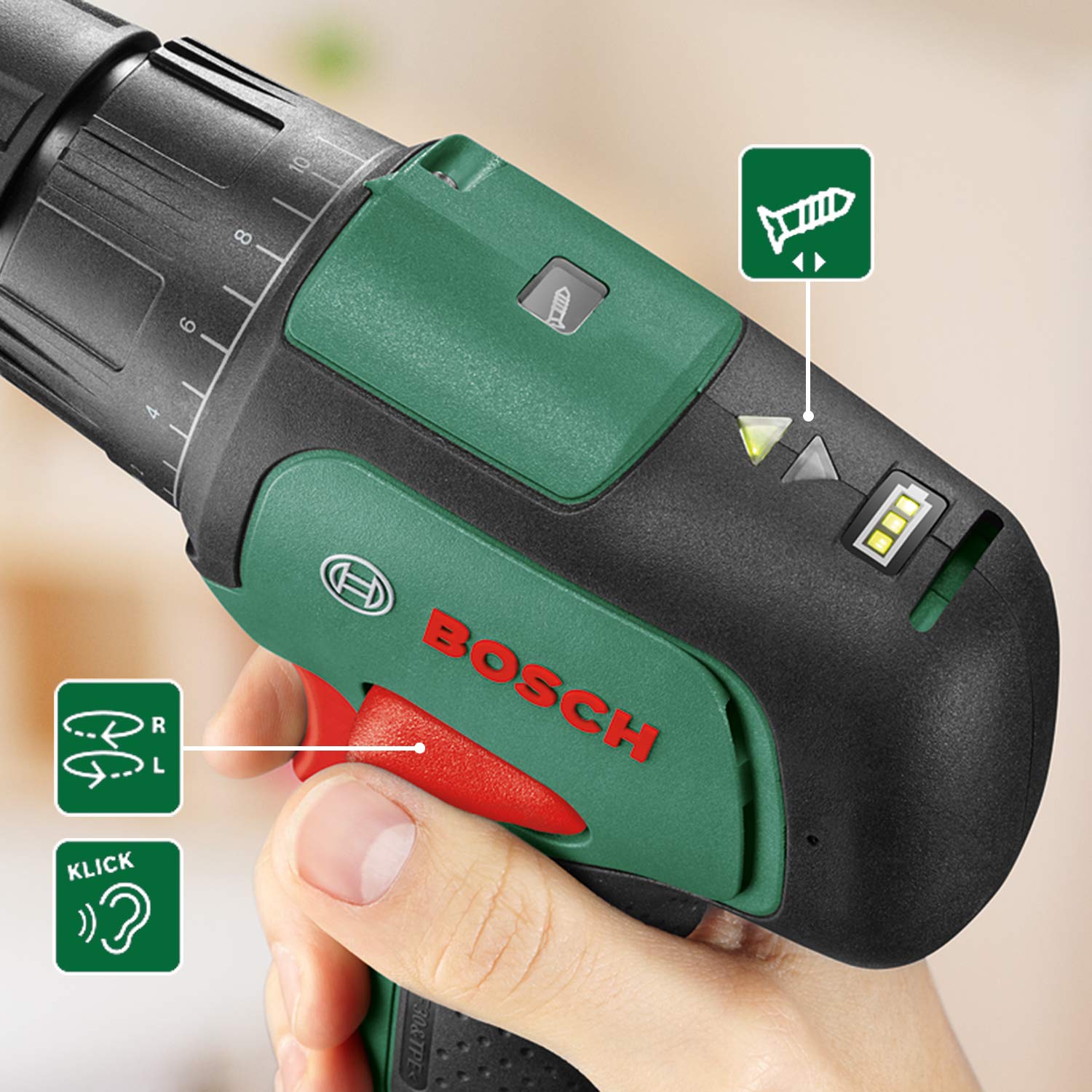 Bosch EasyImpact 12 Trapano Battente 12V 1 Batteria Borsa