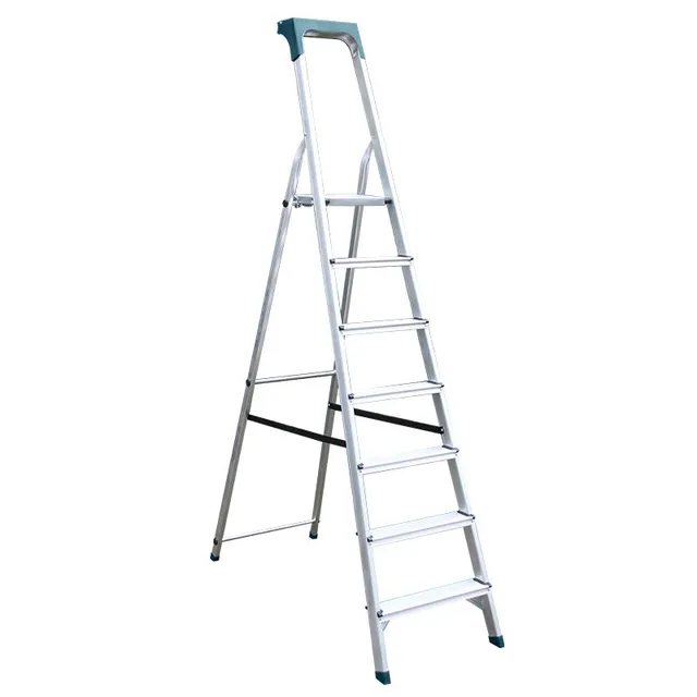 Bormann scala in alluminio 7 gradini con portautensili pieghevole