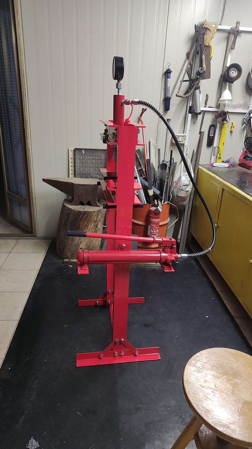 Wiltec pressa idraulica officina 12t con manometro