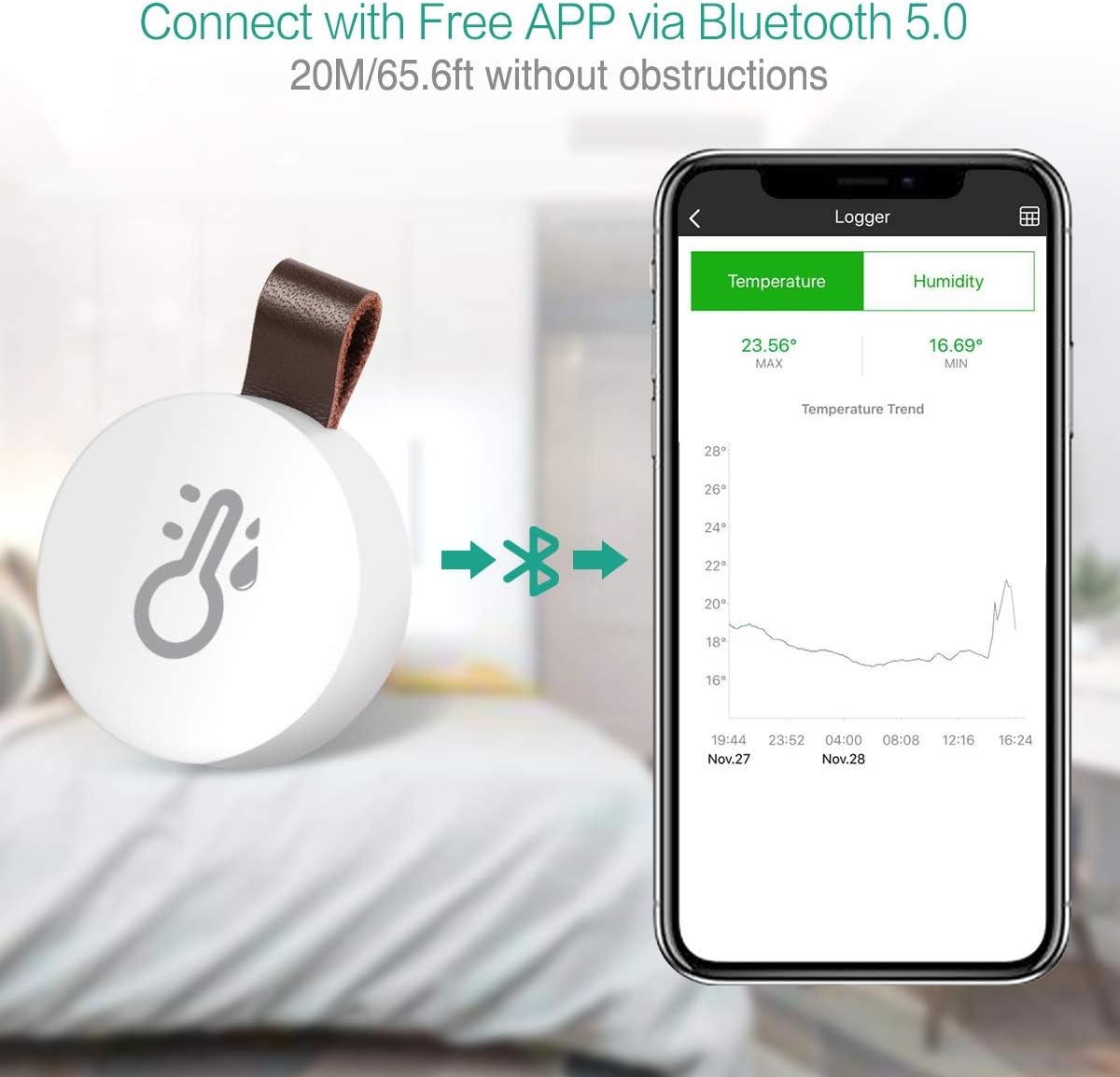 Tilswall Termoigrometro Wireless Bluetooth 1 Pezzo