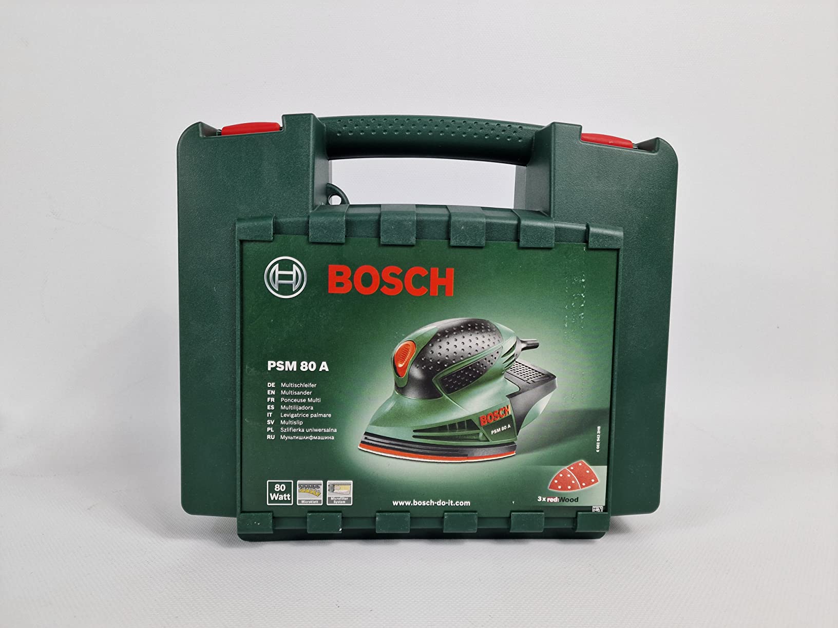 Bosch PSM 80 A Levigatrice Palmare 80W con valigetta