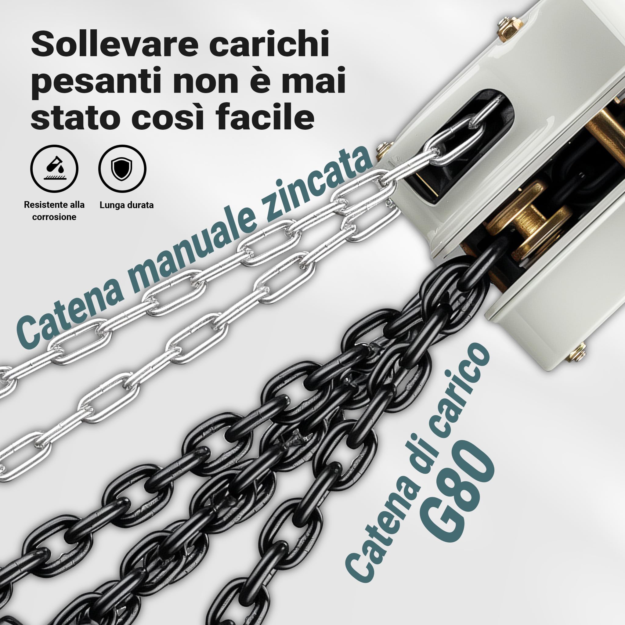 Wiltec VSK-2 Paranco Catena Manuale 2 t 3 m