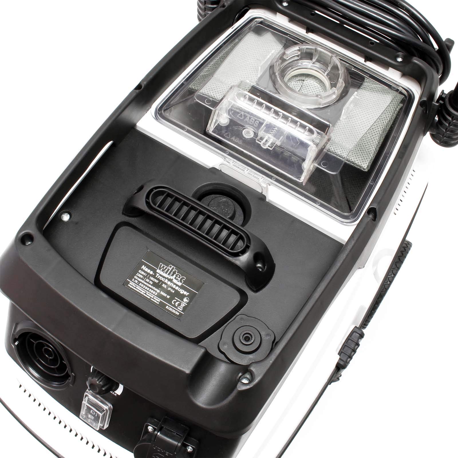Wiltec Bidone Aspiratutto 1600W 30L Secco Umido Soffiaggio