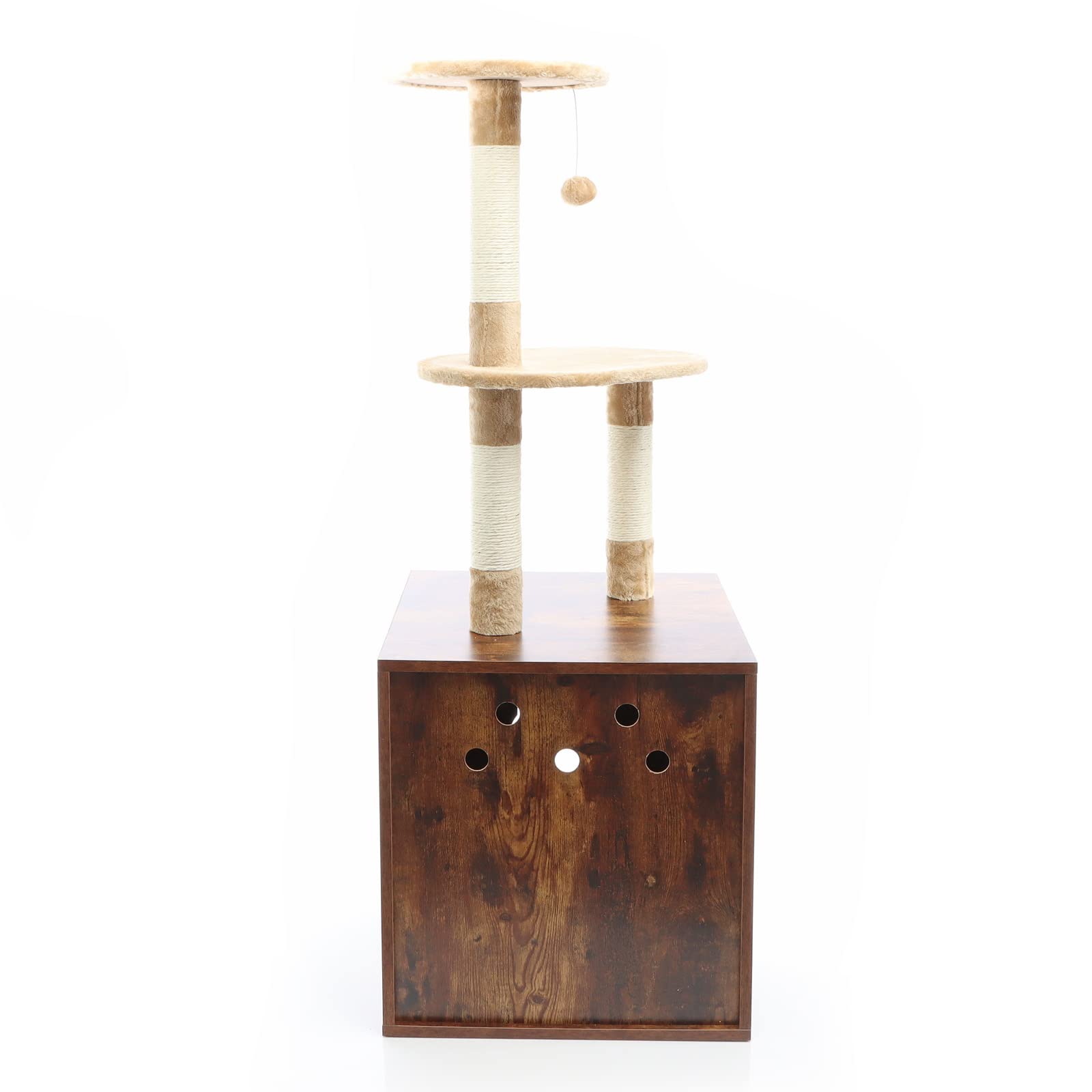 Fudajo tiragraffi legno 125 cm cuccia marrone vintage mobile