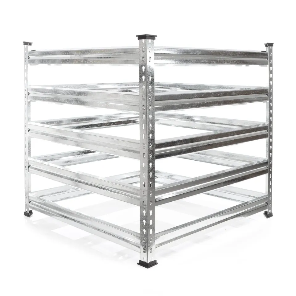 Wiltec Compostiera Giardino 90x90x90 cm 720 Litri Zincata