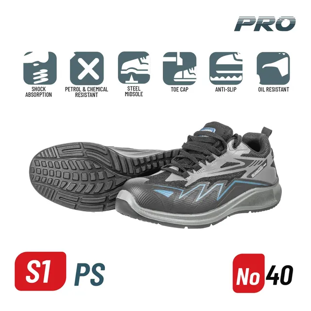 Bormann Pro BPP8280 scarpe antinfortunistiche S1PS 40 grigie