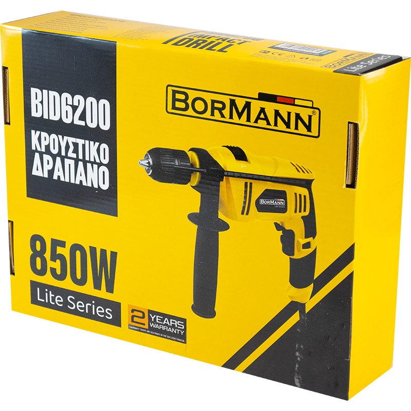 Bormann Lite Trapano Elettrico 850W con Mandrino Autoserrante