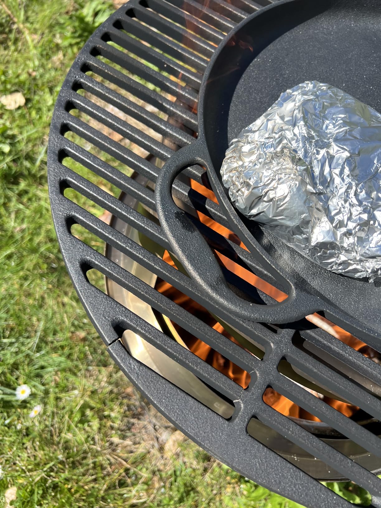 Wiltec Griglia Barbecue Ghisa Rotonda 54,5 cm Smaltata