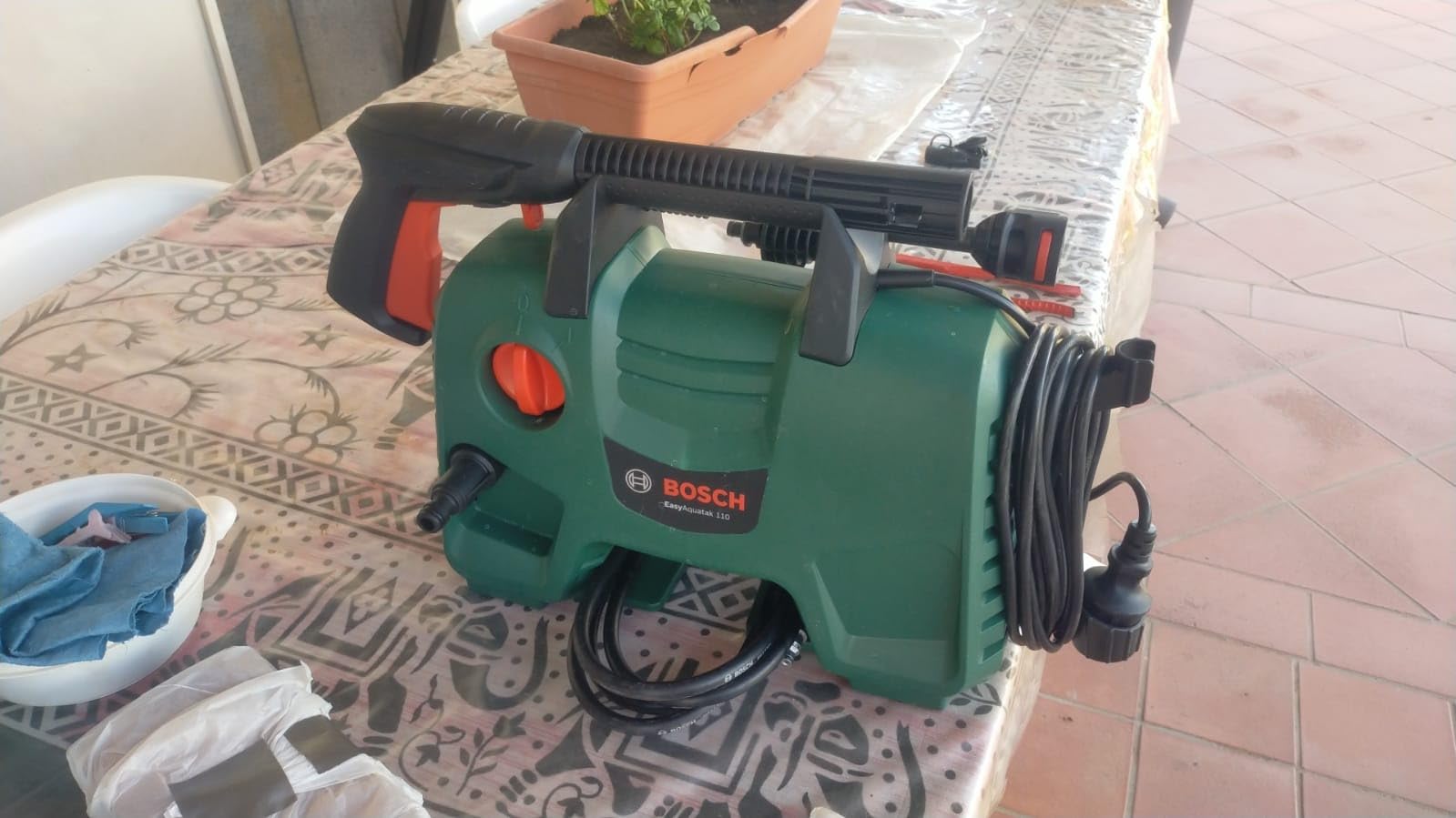 Bosch EasyAquatak 110 idropulitrice 110 bar 1300W verde
