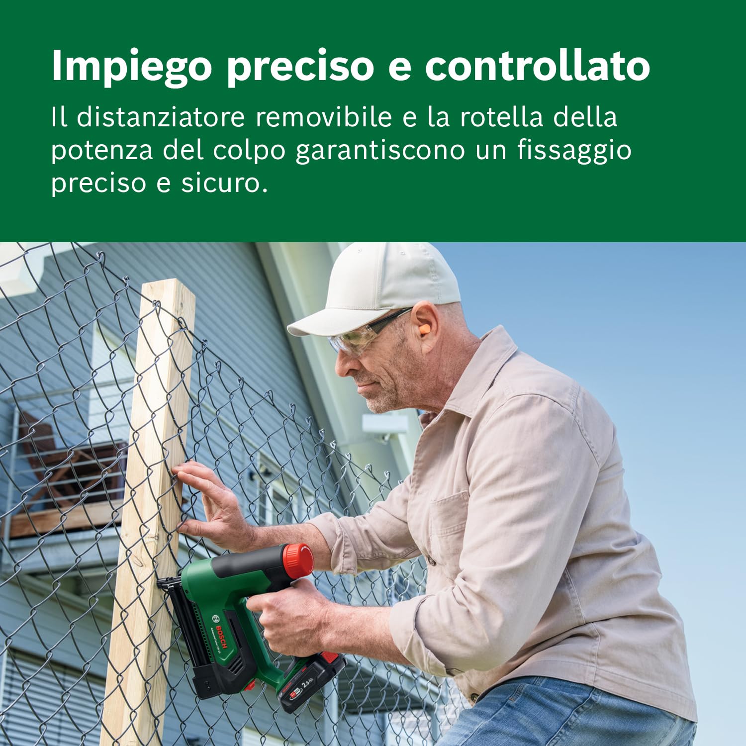 Bosch AdvancedTacker 18V-25 Graffatrice Batteria con Accessori
