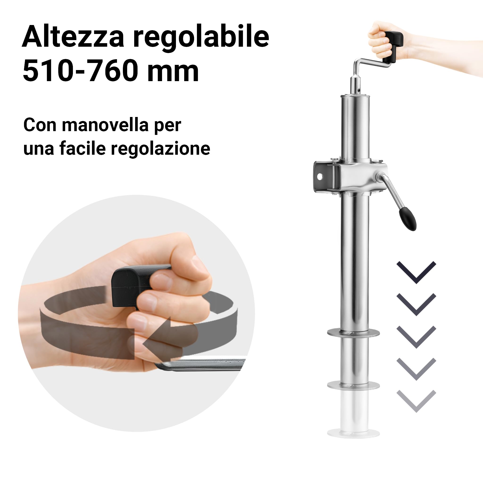 Wiltec XPOtool Supporto Rimorchio 510-760 mm 2 Pezzi